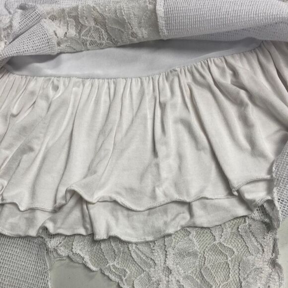 MULTIPLES Women’s Lace Gossamer White Top Size Small - Picture 4 of 8